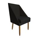 Ver imagem 3 de kit 06 Cadeiras Para Sala De Jantar Ana Pés Palito Suede Preto - D'Classe Decor