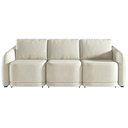Ver imagem 6 de Sofá Cama Modulado Retrátil e Reclinável Decorativo Varsóvia 276cm Veludo Bege G33 - Gran Belo