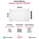Ver imagem 2 de Kit 4 Toalhas de Banho Pet Shop Costura Dupla Felpuda Prata - Branco