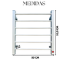 Toalheiro Térmico Concept Cinza Alumínio 127v - Fio Lado Direito - 7
