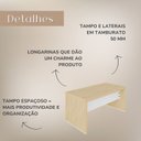 Ver mais imagens de Conjunto Escritório Completo Mesa Tamburato 158,5cm Gaveteiro 3 Gavetas Carvalho/Branco Artany