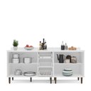 Ver imagem 7 de Cozinha Pérola com Tampo 2 Peças Balcão 2 Gavetas 3 Portas e Balcão 2 Portas Yescasa