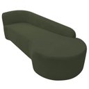 Ver imagem 6 de Recamier Curvo Orgânico 200cm 3 Lugares Lado Direito para Sala Estar e Linho Paris Verde