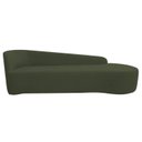 Ver imagem 2 de Recamier Curvo Orgânico 200cm 3 Lugares Lado Direito para Sala Estar e Linho Paris Verde