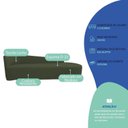 Ver imagem 5 de Recamier Curvo Orgânico 200cm 3 Lugares Lado Direito para Sala Estar e Linho Paris Verde