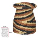 Ver imagem 2 de Cesta Decorativa Fib.papel Marrom e Preto 28cm 18d Hand Made