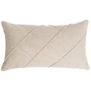 Ver imagem 1 de Capa Almofada Linho Retangular Baguete Cru Drapeada 30x50