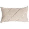 Capa Almofada Linho Retangular Baguete Cru Drapeada 30x50 - 1