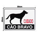 Ver imagem 2 de Combo 10 Placas de Sinalização Cuidado Cão Bravo 30x20 Pacific - Ps22 F5e