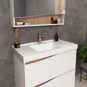 Ver imagem 3 de Gabinete para Banheiro com Pés com Lavatório 02 Gavetas 80cm Lille Móveis Bosi