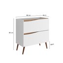 Ver imagem 2 de Gabinete para Banheiro com Pés com Lavatório 02 Gavetas 80cm Lille Móveis Bosi