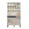 Kit Armário de Cozinha Magazin Compacto 5 Portas e 1 Gaveta com Balcão Multifuncional - 5