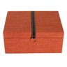 Caixa Madeira G Com Tecido Terracota Casa Fraga - 5