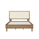 Ver imagem 3 de Cama Casal com Cabeceira Telada e Pé Madeira Maciça 152cm Oslo Marrom/Hanover