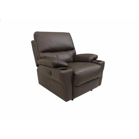 Poltrona do Papai Elétrica de Couro Natural com Carregador Usb:492capuccino