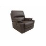 Poltrona do Papai Elétrica de Couro Natural com Carregador Usb:492capuccino - 1