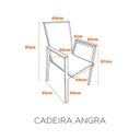 Ver imagem 6 de Cadeira de Jantar e Área Externa Angra Estrutura em Alumínio Tela Cinza 4 Unidades