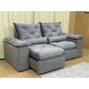 Ver imagem 4 de Sofá Retrátil Reclinável 2,30 M Cinza 502 Zuqui Plus