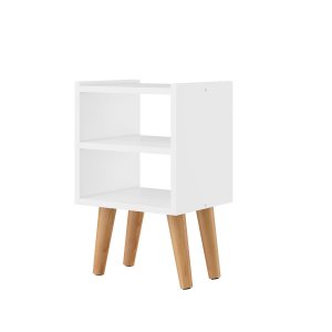 Mesa de Cabeceira Atenas com Pé Palito Mesa de Cabeceira Retrô - Branco