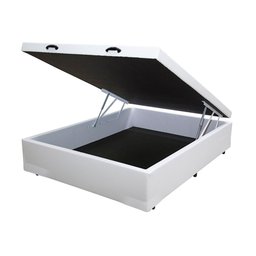 Base Box Baú Viúva Santo Box Sintético Branco 47x128x188 - 1