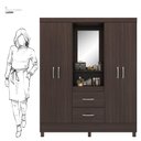 Ver imagem 2 de Guarda Roupa Casal Capelinha Lord Café - Demóbile