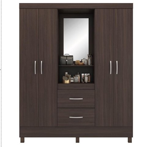 Guarda Roupa Casal Capelinha Lord Café - Demóbile