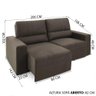 Sofá 3 Lugares Herval Village, Retrátil e Reclinável, Veludo Molhado Marrom Escuro - 10