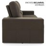 Sofá 3 Lugares Herval Village, Retrátil e Reclinável, Veludo Molhado Marrom Escuro - 5