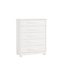 Ver imagem 1 de Comoda 5 Gavetas Com Corrediças 100% Mdf Branco
