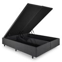 Ver imagem 4 de Base Box Baú King 193x203 Cm Courino Linho Preto