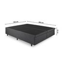 Ver imagem 3 de Base Box Baú King 193x203 Cm Courino Linho Preto