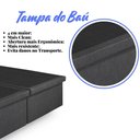 Ver mais imagens de Base Box Baú King 193x203 Cm Courino Linho Preto