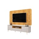 Ver imagem 6 de Painel e Bancada Tv 75" Floro Frisos Chanfrados 2 Portas Bali/cedro G18 - Gran Belo