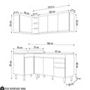 Ver imagem 5 de Armário de Cozinha Modulado de Canto Direito 4 Peças Cp37 Balcão sem Tampo Preto/cinza - Lumil