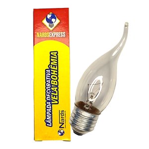Kit 6 Lâmpada Decorativa Vela Bico Torto 40W 130V E27 Clara