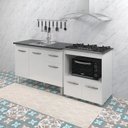 Ver imagem 6 de Balcao Cooktop 5 Bocas e Pia 120cm Branco Mobbs