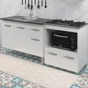 Ver imagem 2 de Balcao Cooktop 5 Bocas e Pia 120cm Branco Mobbs