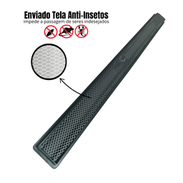 Ralo Linear 5x80 Banheiro Inox Oriente Coletor Preto Saídas 40mm com Tela (5cm X 81cm) - 5