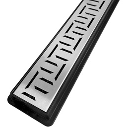 Ralo Linear 5x80 Banheiro Inox Oriente Coletor Preto Saídas 40mm com Tela (5cm X 81cm) - 3