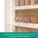 Ver imagem 7 de Balcao Buffet Recife e Cristaleira Paraty Off White Amendoa Mobler
