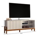 Ver imagem 6 de Rack Bancada Aurora 188cm Pérola Metalizado/cinamomo Mel para Tv até 75” - Mobler