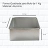Kit Formas Para Bolo De 1kg Redonda Quadrada Retangular - 4