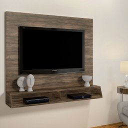 Painel de Parede Rack para Tv com Nicho Quarto Sala Rústico - 1