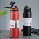 Ver imagem 5 de Super Garrafa Térmica 1000ml Quente & Frio de Aço Inox 304 com Alça Anatômica Vermelho