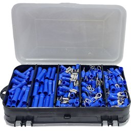 Kit Terminal Elétrico Forquilha Olhal Fêmea Luva 0,5 a 2,5mm - 3