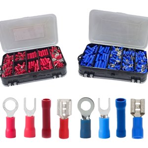 Kit Terminal Elétrico Forquilha Olhal Fêmea Luva 0,5 a 2,5mm