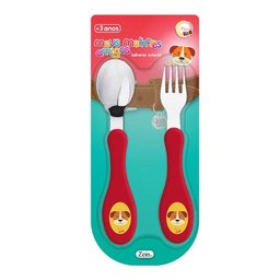 Kit Talheres Inox Personagem Infantil Colher Garfo Cachorro - Panami - 2