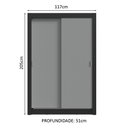 Ver imagem 4 de Guarda-roupa Solteiro 2 Portas de Correr 4 Gavetas Preto/cinza Vivare Plus Madesa