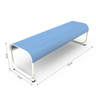 Banco com Assento em Aço - Nk 1906 Nilko Armários Azul Sky - 3