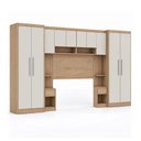 Ver imagem 5 de Guarda Roupas Modulado Selene Queen 6 Módulos com Armário Gavetas Cabideiro Cabeceira 160cm MDP